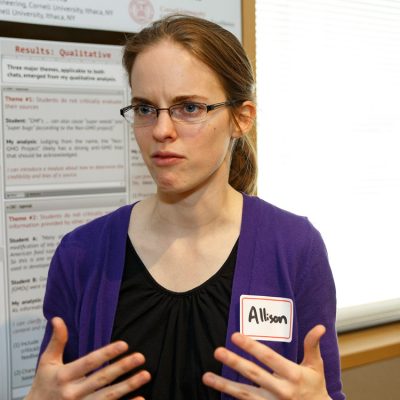 Allison Truhlar presents early results of her research as a poster in 2016