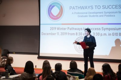 Eliza VanCort presents at the Winter 2019 Pathways to Success Symposium
